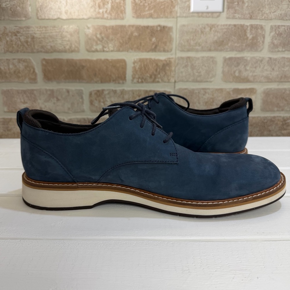 Cole Haan Men’s Size 10.5 Blue Nubuck Oxford Dress Shoes Casual Comfort Lace-Up - Picture 7 of 11
